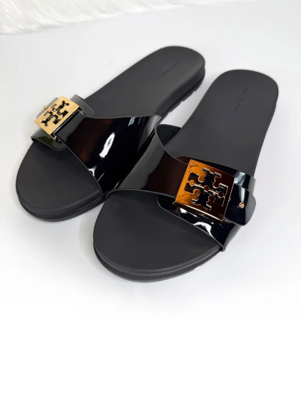 Tory Burch Women's Mellow Buckle Slide Sandals - Black